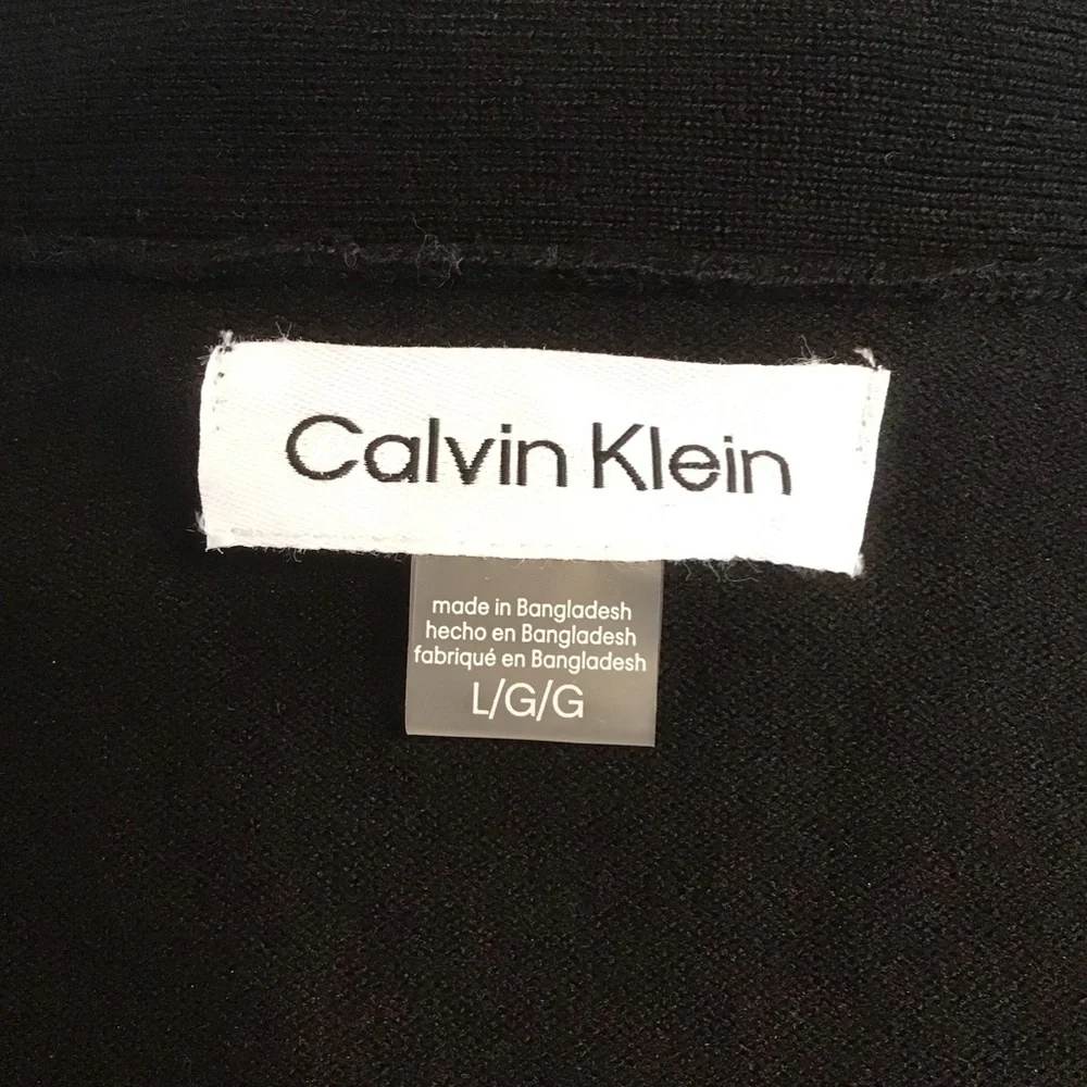 CALVIN KLEIN Women's Black Knit Shrug Sweater L